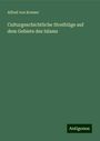 Alfred Von Kremer: Culturgeschichtliche Streifzüge auf dem Gebiete des Islams, Buch