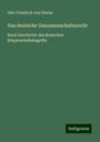 Otto Friedrich Von Gierke: Das deutsche Genossenschaftsrecht, Buch