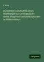 E. Klein: Das mittlere Keimblatt in seinen Beziehungen zur Entwicklung der ersten Blutgefässe und Blutkörperchen im Hühnerembryo, Buch