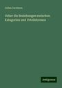 Julius Jacobson: Ueber die Beziehungen zwischen Katagorien und Urteilsformen, Buch