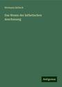 Hermann Siebeck: Das Wesen der ästhetischen Anschauung, Buch