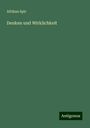 Afrikan Spir: Denken und Wirklichkeit, Buch