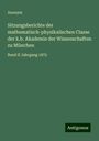 Anonym: Sitzungsberichte der mathematisch-physikalischen Classe der k.b. Akademie der Wissenschaften zu München, Buch