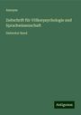 Anonym: Zeitschrift für Völkerpsychologie und Sprachwissenschaft, Buch