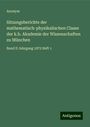 Anonym: Sitzungsberichte der mathematisch-physikalischen Classe der k.b. Akademie der Wissenschaften zu München, Buch