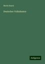 Moritz Busch: Deutscher Volkshumor, Buch