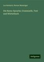 Leo Reinisch: Die Barea-Sprache; Grammatik, Text und Wörterbuch, Buch