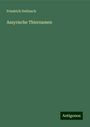 Friedrich Delitzsch: Assyrische Thiernamen, Buch
