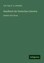 Joh. Aug. D. L. Lehmann: Handbuch der Deutschen Literatur, Buch