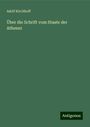 Adolf Kirchhoff: Über die Schrift vom Staate der Athener, Buch