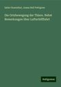 Isidor Rosenthal: Die Ortsbewegung der Thiere. Nebst Bemerkungen über Luftschifffahrt, Buch