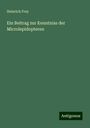 Heinrich Frey: Ein Beitrag zur Kenntniss der Microlepidopteren, Buch