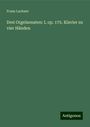 Franz Lachner: Drei Orgelsonaten: I, op. 175. Klavier zu vier Händen, Buch