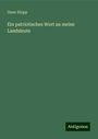 Onno Klopp: Ein patriotisches Wort an meine Landsleute, Buch