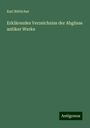 Karl Bötticher: Erklärendes Verzeichniss der Abgüsse antiker Werke, Buch