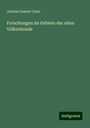 Johann Gustav Cuno: Forschungen im Gebiete der alten Völkerkunde, Buch