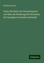 Friedrich Rosen: Ueber die Natur der Stromatoporen und über die Erhaltung der Hornfaser der Spongien im fossilen Zustande, Buch