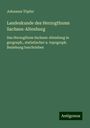 Johannes Töpfer: Landeskunde des Herzogthums Sachsen-Altenburg, Buch