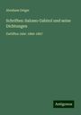 Abraham Geiger: Schriften: Salomo Gabirol und seine Dichtungen, Buch