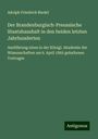 Adolph Friedrich Riedel: Der Brandenburgisch-Preussische Staatshaushalt in den beiden letzten Jahrhunderten, Buch