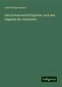 Adolf Rothenbücher: Das System der Pythagoreer nach den Angaben des Aristoteles, Buch