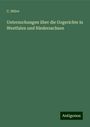 C. Stüve: Untersuchungen über die Gogerichte in Westfalen und Niedersachsen, Buch