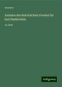 Anonym: Annalen des historischen Vereins für den Niederrhein, Buch