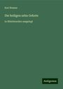 Karl Braune: Die heiligen zehn Gebote, Buch