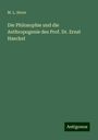 M. L. Storn: Die Philosophie und die Anthropogenie des Prof. Dr. Ernst Haeckel, Buch