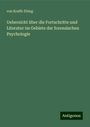 von Krafft-Ebing: Uebersicht über die Fortschritte und Literatur im Gebiete der forensischen Psychologie, Buch