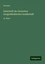 Anonym: Zeitschrift der Deutschen morgenländischen Gesellschaft, Buch