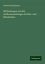 Heinrich Heydemann: Mittheilungen aus den Antikensammlungen in Ober- und Mittelitalien, Buch