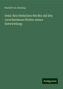 Rudolf Von Jhering: Geist des römischen Rechts auf den verschiedenen Stufen seiner Entwicklung, Buch