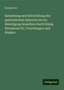 Georg Dum: Entstehung und Entwicklung des spartanischen Ephorats bis zur Beseitigung desselben durch König Kleomenes III.; Forschungen und Studien, Buch