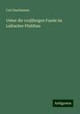 Carl Deschmann: Ueber die vorjährigen Funde im Laibacher Pfahlbau, Buch