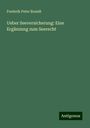 Frederik Peter Brandt: Ueber Seeversicherung: Eine Ergänzung zum Seerecht, Buch