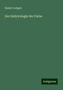 Hubert Leitgeb: Zur Embryologie der Farne, Buch