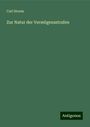 Carl Stooss: Zur Natur der Vermögensstrafen, Buch