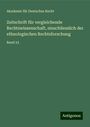 Akademie für Deutsches Recht: Zeitschrift für vergleichende Rechtswissenschaft, einschliesslich der ethnologischen Rechtsforschung, Buch