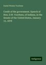 Daniel Wolsey Voorhees: Credit of the government. Speech of Hon. D.W. Voorhees, of Indiana, in the Senate of the United States, January 15, 1878, Buch