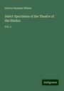 Horace Hayman Wilson: Select Specimens of the Theatre of the Hindus, Buch