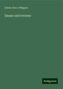 Edwin Percy Whipple: Essays and reviews, Buch