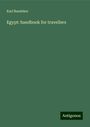 Karl Baedeker: Egypt: handbook for travellers, Buch