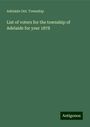 Adelaide Ont. Township: List of voters for the township of Adelaide for year 1878, Buch