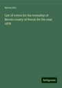 Morris Ont.: List of voters for the township of Morris county of Huron for the year 1878, Buch