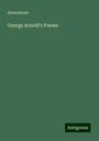 Anonymous: George Arnold's Poems, Buch