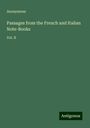 Anonymous: Passages from the French and Italian Note-Books, Buch