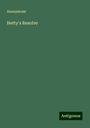 Anonymous: Hetty's Resolve, Buch