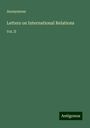 Anonymous: Letters on International Relations, Buch