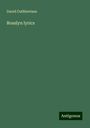 David Cuthbertson: Rosslyn lyrics, Buch